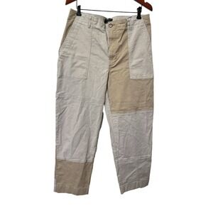 Banana Republic Barrel Authentic Chino Khaki Colorblock Patchwork Pants 12